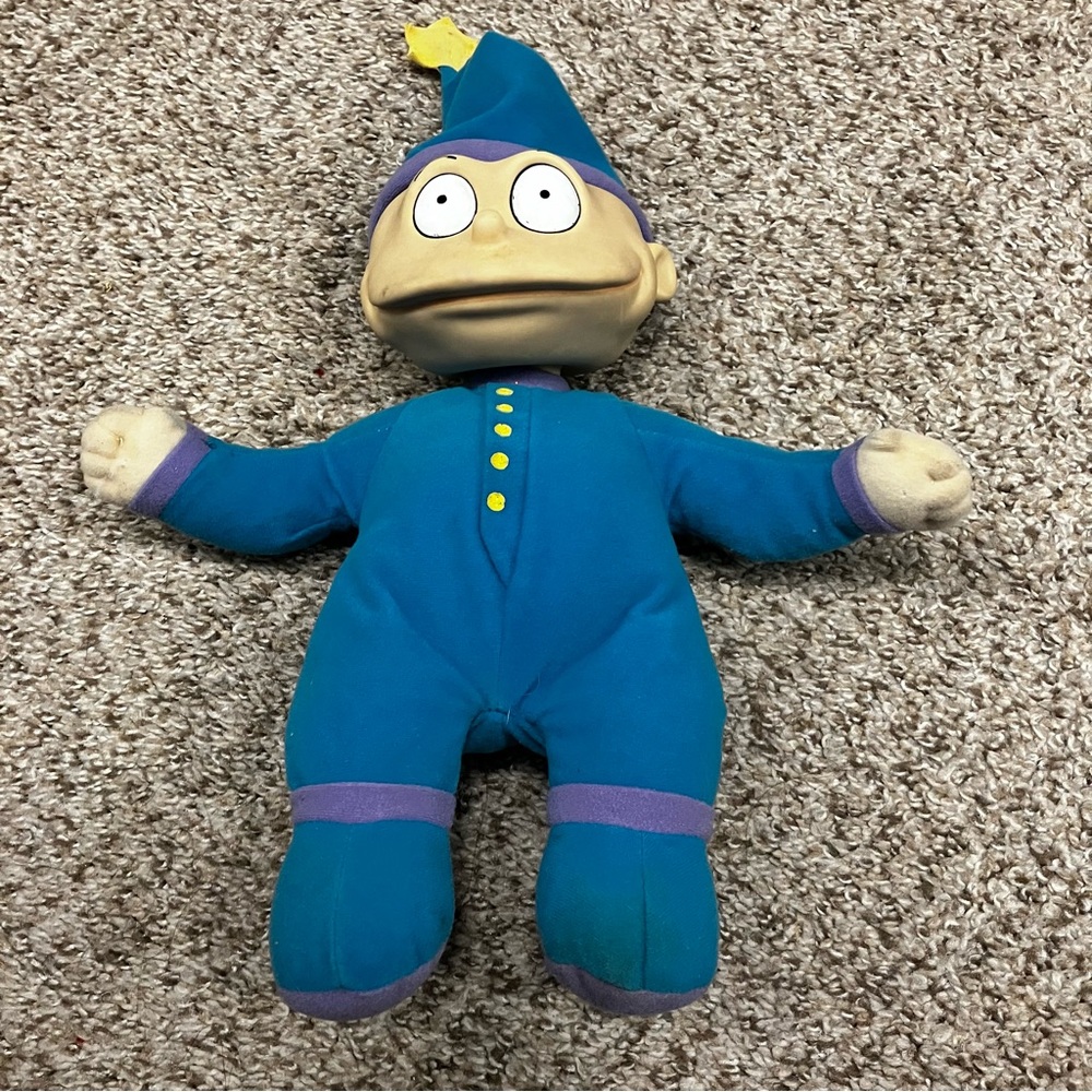 Tommy Pickles Rugrats stuffed plush with rubber face 1997